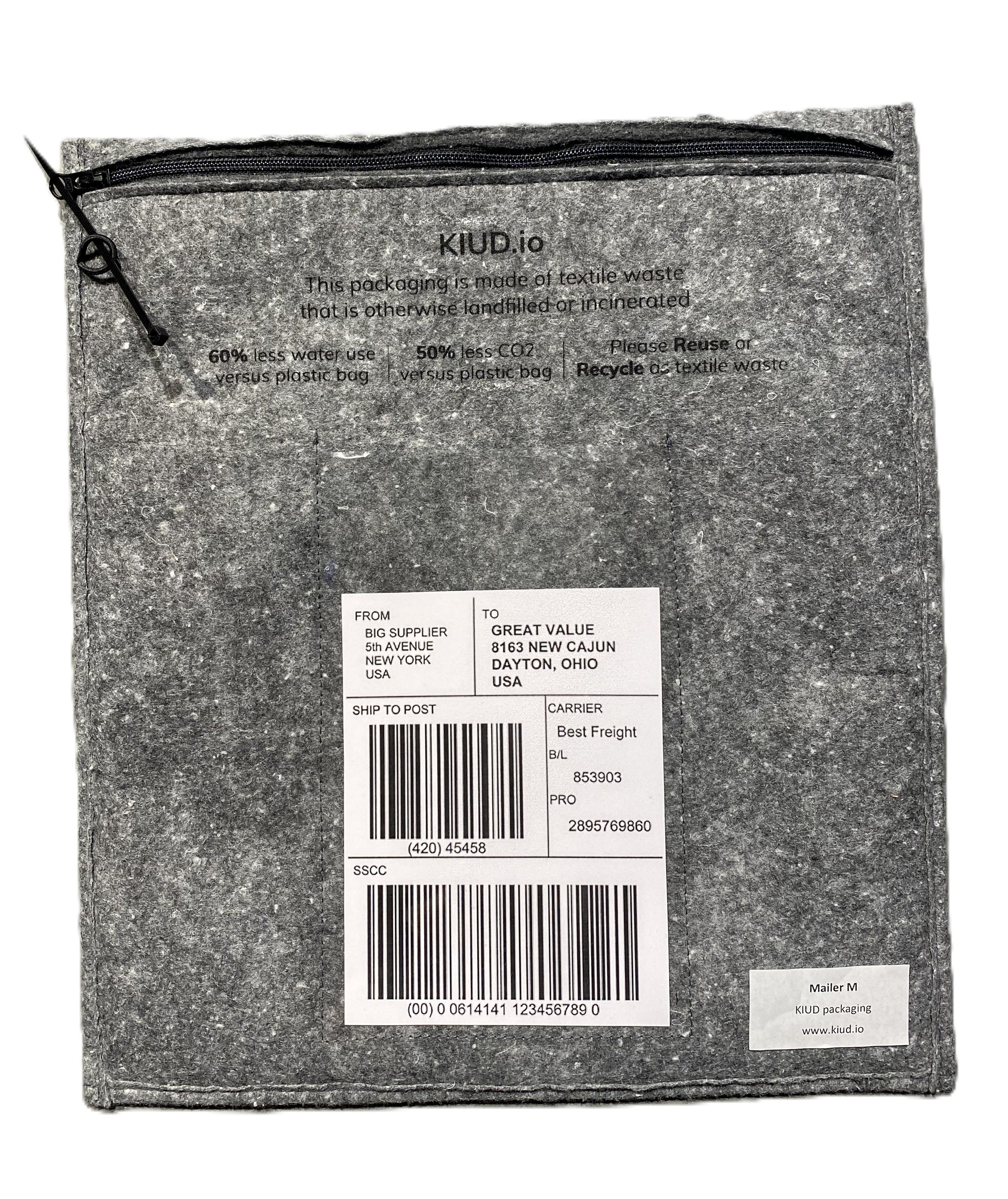 Reusable textile waste padded envelope - Image 1