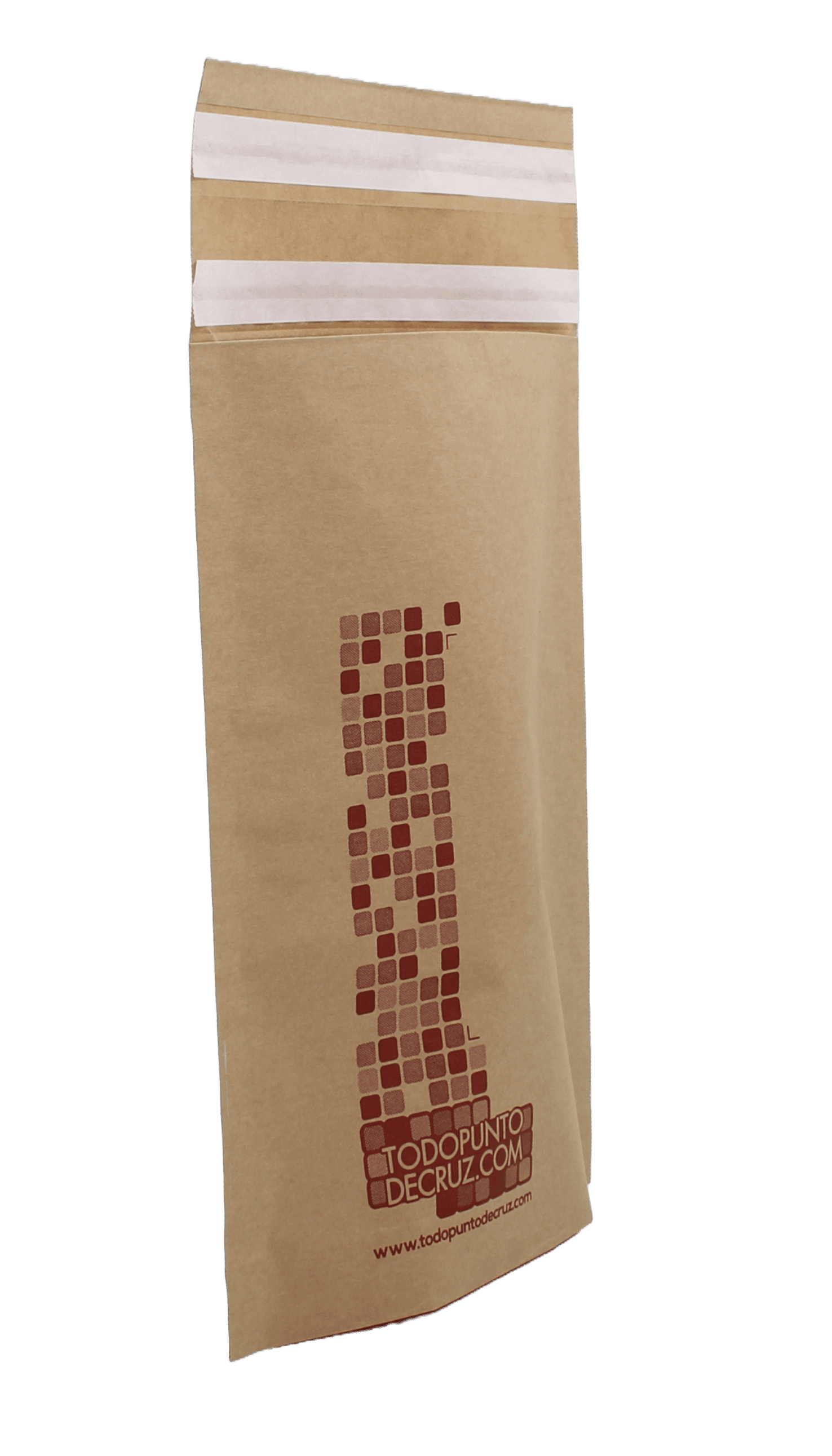 Two-strip paper mailer bag with expandable bottom - Image 1